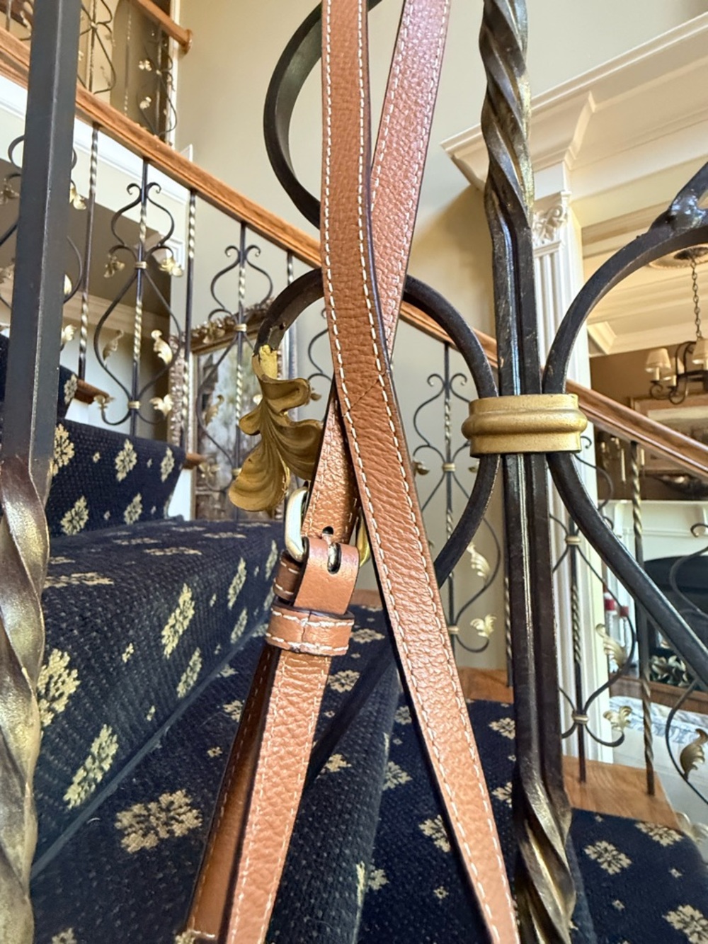 JJIll Woven Brown Shoulder Bag with Adjustable Strap. Cross body or handle. EUC - Picture 6 of 14